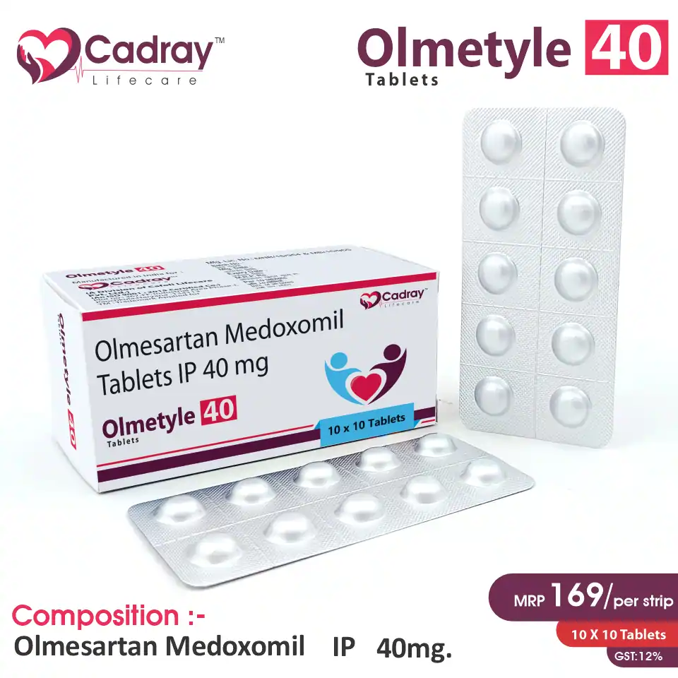 Olmesartan Medoxomil 40mg Tablet | Antihypertensive Segment | Best Price for PCD Pharma Franchise